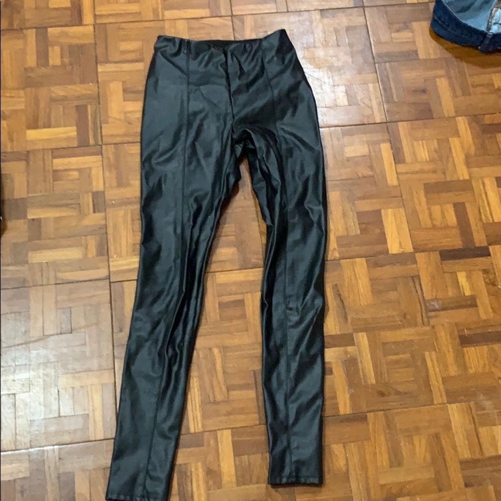 Faux leather pants size small